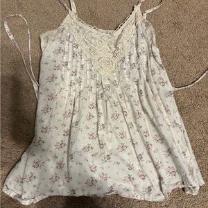 Mudd Cream Floral Lace Camisole